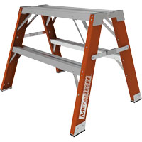 Escabeau chevalet &eacute;tabli Buildman, 2' ha x 33,5" la x 25,75" pr, Capacit&eacute; de 300 lb, Fibre de verre SPOC Demo