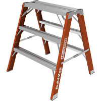 Escabeau chevalet &eacute;tabli Buildman, 3' ha x 34,75" la x 33,25" pr, Capacit&eacute; de 300 lb, Fibre de verre SPOC Demo