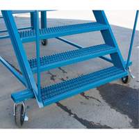 Snow Ladder, Steel, 10 Steps, 99" H, 85-1/2" D, 48" Step, Serrated SPOC Demo