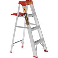 Step Ladder with Paint Tray, 4', Aluminum, 200 lbs. Capacity, Type 3 SPOC Demo