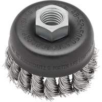 Brosse boisseau &agrave; fil nou&eacute;, 3" dia. x 5/8"-11 arbre SPOC Demo