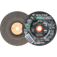 FLEXCUT MILL SCALE Grinding Wheel, 4-1/2", 36 Grit, Aluminum Oxide, 5/8"-11, 13300 RPM, Type 29 SPOC Demo