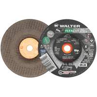 FLEXCUT MILL SCALE Grinding Wheel, 5", 36 Grit, Aluminum Oxide, 5/8"-11, 12200 RPM, Type 29 SPOC Demo