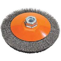 Meule soucoupe &agrave; fils cr&ecirc;p&eacute;s, 4" dia., Fils 0,012", Arbre 5/8"-11 SPOC Demo