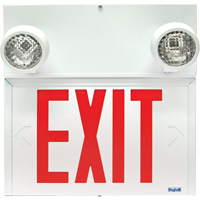Enseignes/lampes combin&eacute;es Stella - Exit, DEL, &agrave; raccordement fixe, 12-1/8'' lo x 12-1/2" la, Anglais SPOC Demo