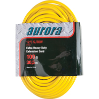 Vinyl Extension Cord with Light Indicator, Outdoor, SJTOW, 12/3 AWG, 15 A, 100' SPOC Demo