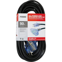 Cordon rallonge All-Rubber, Ext&eacute;rieur, SJOOW, AWG 12/3, 15 A, 3 prise(s), 50' SPOC Demo