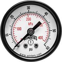 Manom&egrave;tre &eacute;conomique,  1-1/2", 0 - 60 psi, Fixation arri&egrave;re, Analogique SPOC Demo