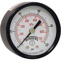 Manom&egrave;tre &eacute;conomique,  2", 0 - 160 psi, Fixation arri&egrave;re, Analogique SPOC Demo