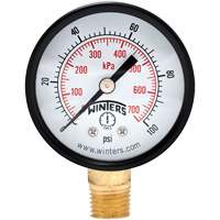 Manom&egrave;tre &eacute;conomique,  2", 0 - 100 psi, Fixation inf&eacute;rieure, Analogique SPOC Demo