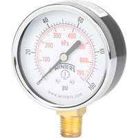 Manom&egrave;tre,  2-1/2", 0 - 100 psi, Fixation inf&eacute;rieure, Analogique SPOC Demo