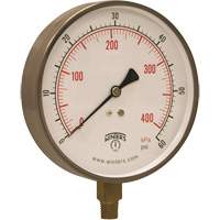 Manom&egrave;tre pour entrepreneur,  4-1/2", 0 - 60 psi, Fixation inf&eacute;rieure, Analogique SPOC Demo