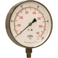 Manom&egrave;tre pour entrepreneur,  4-1/2", 0 - 100 psi, Fixation inf&eacute;rieure, Analogique SPOC Demo