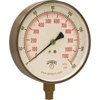 Manom&egrave;tre pour entrepreneur,  4-1/2", 0 - 160 psi, Fixation inf&eacute;rieure, Analogique SPOC Demo